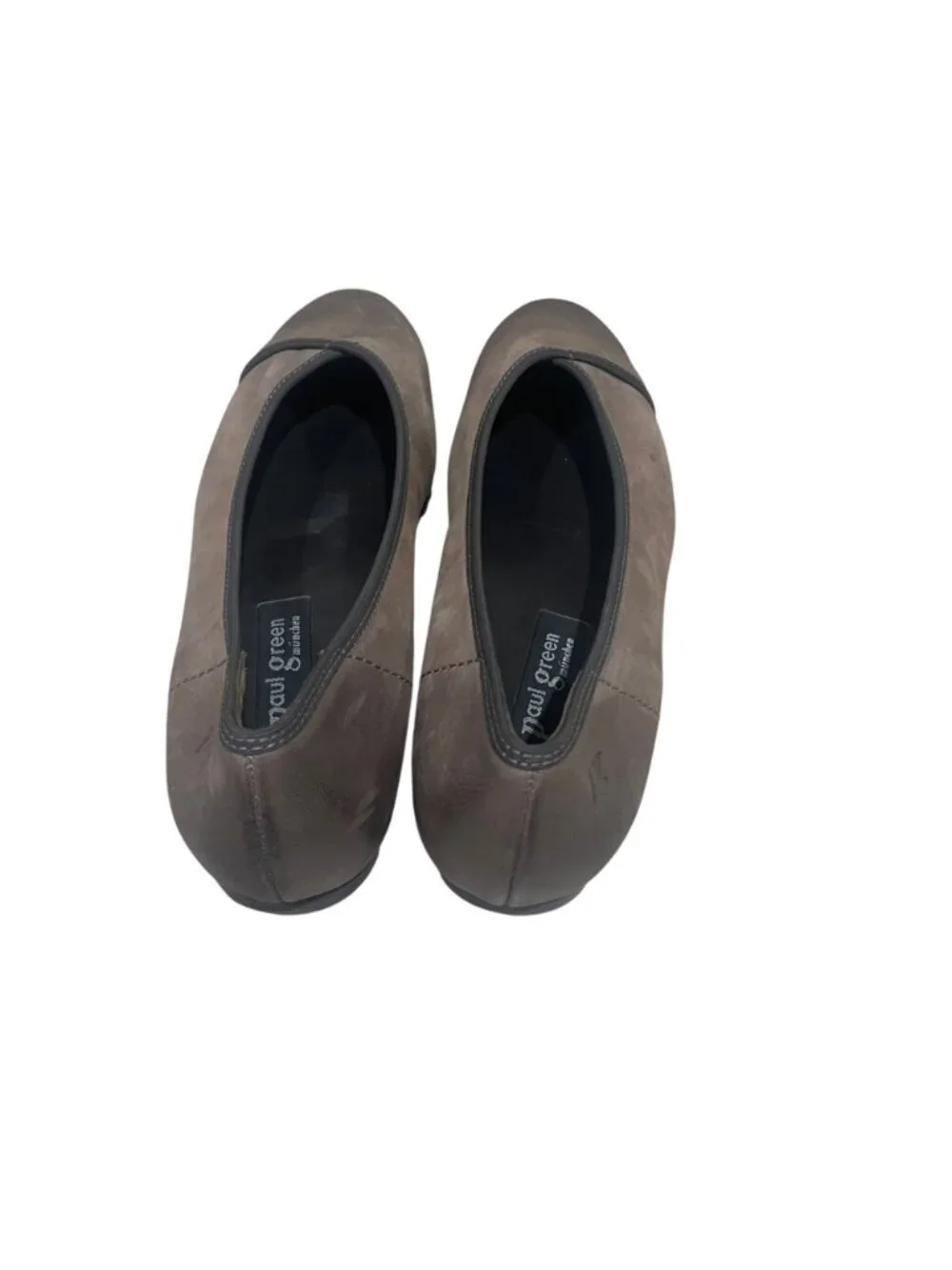 paul green cross front nubuck leather ballerina ballet flats